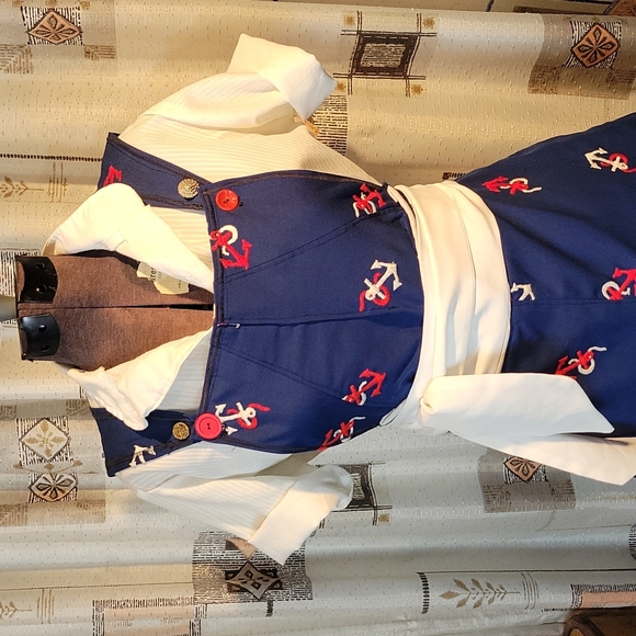 Vintage Nautical Pinafore Dress - Picture 2 of 13